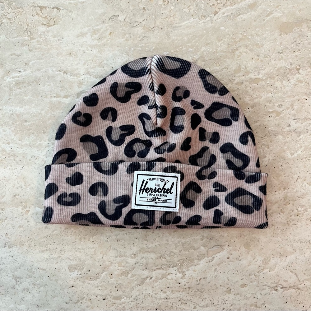Baby Herschel Beanie in Leopard Print